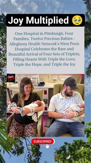 Four families welcomed triplets at the same hospital! 👶❤️ #Viral #Shorts #family