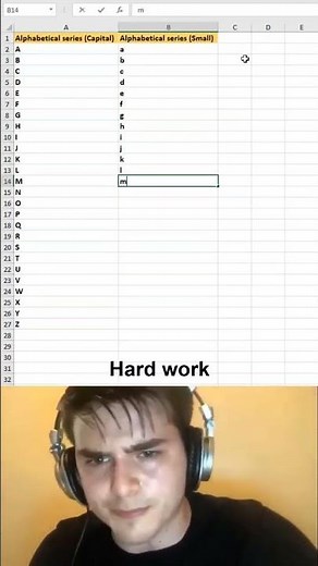 How to generate alphabetical series in Excel ‼️