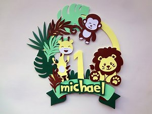 Adorable Safari Animals Cake Topper Assembly 🦁🐘🦒