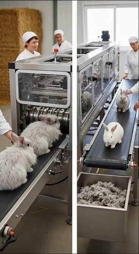 How Angora Rabbit Wool Is Collected 🐰 | Farm Process