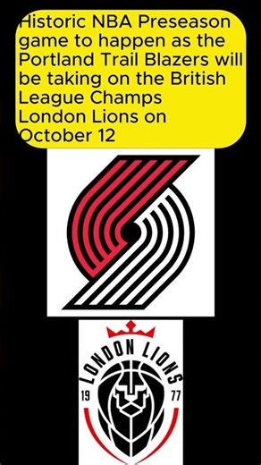 BREAKING: Portland Trailblazers Face British League Champs London Lions! 🤯