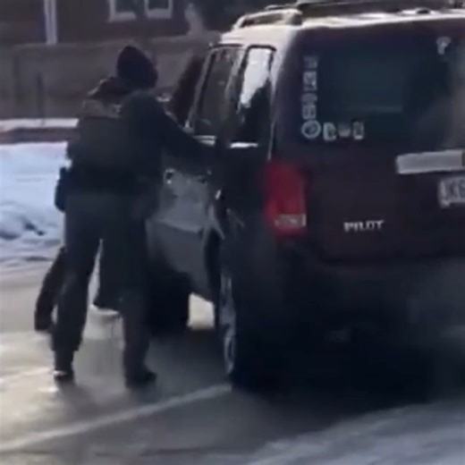 Slow motion zoom-in on today's murder by ICE of Renee Good in Minneapolis MN. TRIGGER WARNING: This is an ICE agent murdering Renee Nicole Good, a 37-y.o. legal observer, wife, and mother. ICE is claiming she was trying to run over an agent. One can see clearly here 1) that is NOT what she was doing; she was clearly trying to drive away, 2) that the ICE murderer was clearly never in any danger, and shot her AFTER he was clear of the vehicle. Even supposing they had grounds for arrest, there is Z