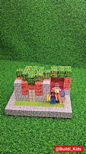 @Buildi_Kids Satisfying Self-Building Minecraft House #minecraft #funbuildingblocks