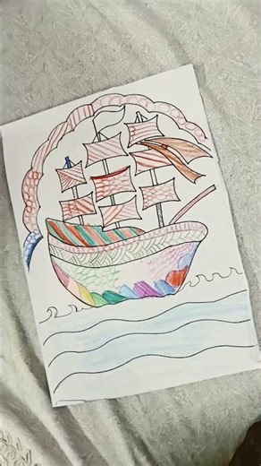 my beautiful ship drawing#ship #drawing#pencildrawing#shortvideo#art#drawing#crafts#craftideas