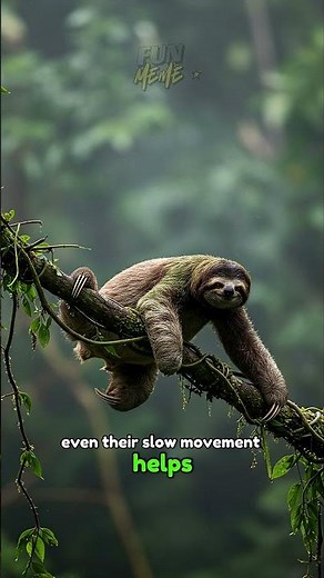 Meet the Green Sloth — Nature’s Slowest Camouflage Expert! 🦥🌿✨