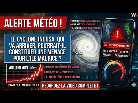 ALERT: COULD THE UPCOMING CYCLONE INDUSA POSE A THREAT TO MAURITIUS?