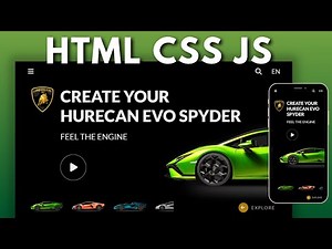 How to Build a Dynamic & Responsive Sports Car Website Landing Page | HTML, CSS, JS, Video Carousel