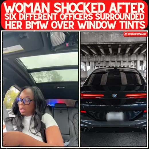 Six officers pulled over one woman for her BMW window tints 😳 Thoughts 🤔⬇️ #dashcam #trafficstop #bmwx6 🎥 Krunch_7 (TT) | soseriuzradio