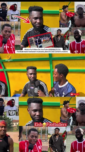 Football match between musicians,dancers and content creators at the Otumfour’s Park Cc @SEANCITY TV @KING BALANCE🤴 @Allo Maadjoa @Ypee Baakop3