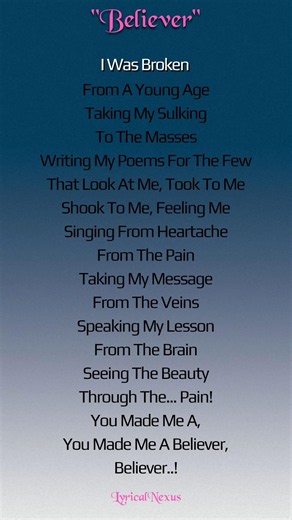 ​Pain made me a believer! 🔥🎶 #Believer #ImagineDragons #Shorts #Lyrics