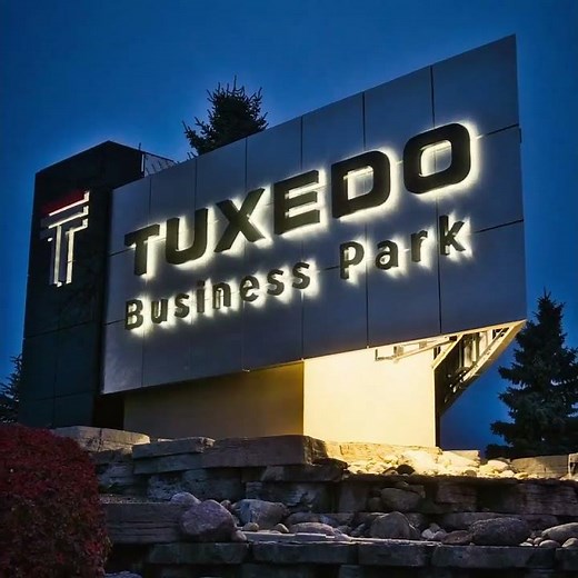 Tuxedo Business Park Halo Lit Monument Sign | Electra Sign Ltd.