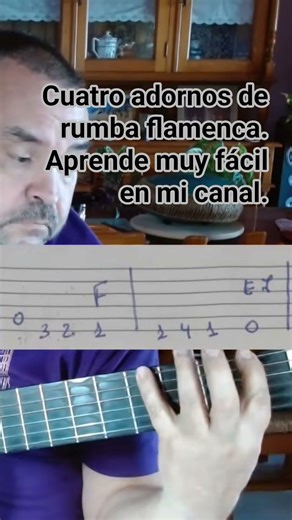 CUATRO ADORNOS DE RUMBA FLAMENCA. TUTORIAL DE GUITARRA FÁCIL PARA TODOS.