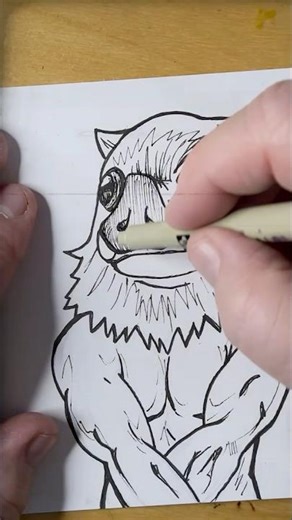 How to Draw Anime Inosuke Hashibira Demon Slayer 4 #anime #art #drawing #ink #draw #drawingtutorial