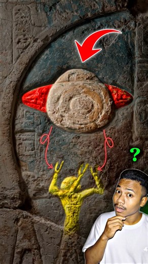 Why do these ancient figures raise their hands to this mysterious object?#shorts #mystery