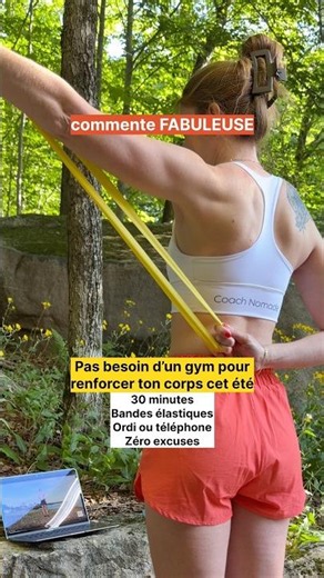 Ta mise en forme de l’été : 30 minutes, élastiques, ordi (fessiers, abdos et bras)