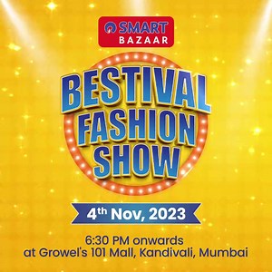 288K views · 24 reactions | SMART Bazaar #BestivalFashionShow is here! Meet your favourite TV Celeb Shraddha Arya and witness our exclusive Diwali fashion collection at Bestival Fashion Show on 4th Nov, 6.30 pm onwards at Growel's 101 Mall, Kandivali, Mumbai. Also, get a chance to walk the ramp by participating in our fashion show. Register here https://forms.gle/N2rXW7DySktZrvWx5 #Bestival #Offers #BestivalFashionShow #SMARTBazaar | SMART Bazaar | Facebook