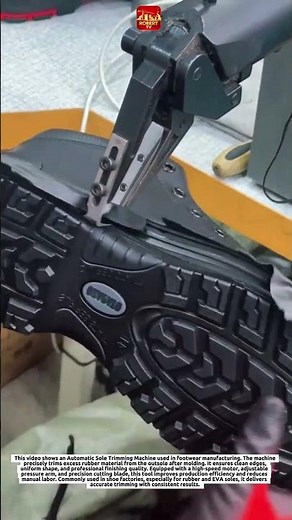 Automatic Sole Trimming Machine Process | Industrial Footwear Cutting Tool