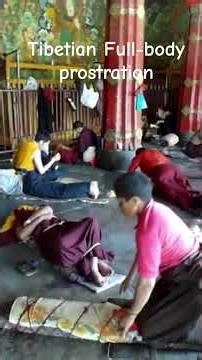 It is a full-body prostration practiced by Tibetan Buddhist.#buddhism #tibetan #tibet #mindfulness