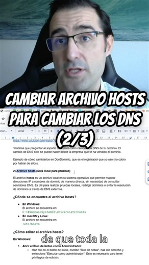 Antonio González Trei.es Un vídeo al día de Google+IA on Instagram: "Cambiar archivo hosts para cambiar los DNS (2/3) Aprender a configurar los DNS de un dominio, archivo hosts o en mi conexión de red ***Vídeo completo en https://www.youtube.com/watch?v=IuVQv4KdQ_o** Respuesta a un comentario en el vídeo ¿Cómo proteger tu web de hackers y hacerla ultrarrápida? Gratis con Cloudflare: firewall y caché: https://www.youtube.com/watch?v=bTGbmLp1PAA como configuro las dns? no tengo ningun dominio prop