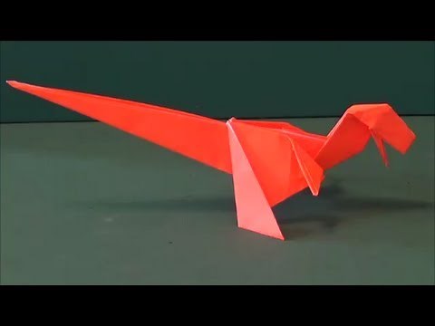 恐竜「エオラプトル」折り紙Dinosaur "Eoraptor" origami