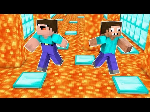 NOOB vs PRO: LAVA PARKOUR CHALLENGE in Minecraft ! Noob and Pro Parkour