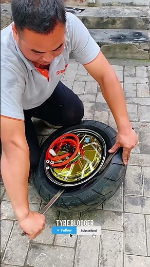 Install Heavy Tubeless Tyre Without Machine 😱 | Easy Trick