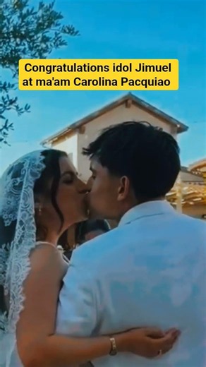 Congratulations idol Jimuel at ma'am Carolina Pacquiao#widding