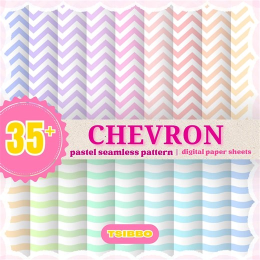 Seamless Pattern, Chevron Stripes, 36 Printable Files PDF, for All Use - Etsy