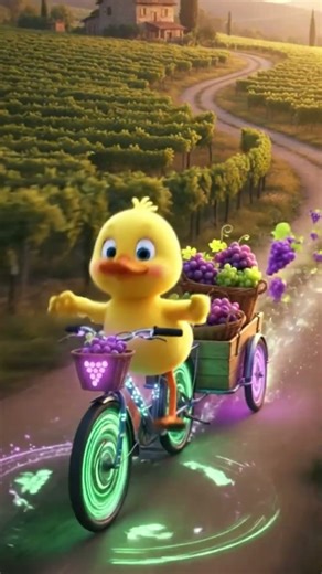 Duck & Fox Pick Grapes & Make Treats! 🐤🦊🍇 #adorable #funny #cute