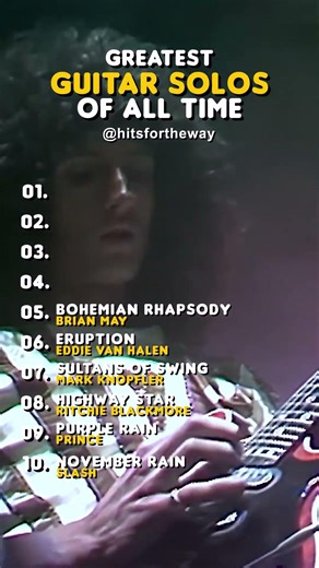 Greatest GUITAR SOLOS of all time