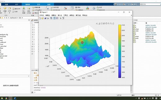 matlab插值地形图三维预览