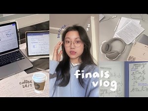 study vlog 🖇️ final exam week, 12AM library nights, too many notes + coffee, long & productive days