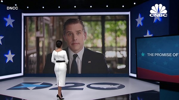 Joe Biden's children, Hunter and Ashley, introduce their father during the Democratic National Convention