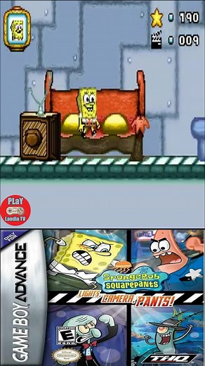 SpongeBob Lights Camera Pants GBA Gameplay & What’s Happening