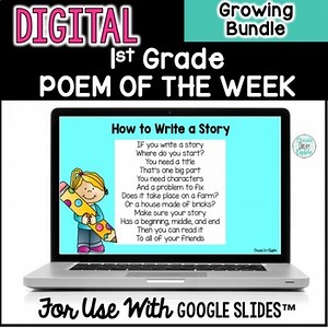 Digital Poem of the Week First Grade for use with Google Slides