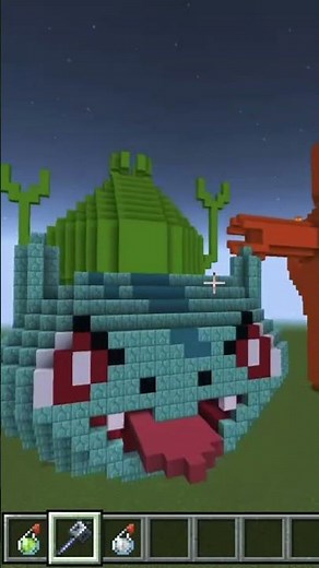 I built Bulbasaur in Minecraft!￼