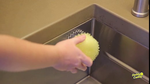 Scrub Daddy Sponge Holder Daddy Caddy - Sponge Holder for Kitchen Sink - Sponge Caddy and Kitchen Organizer with Suction Cups - Self Draining & Dishwasher Safe (1 Count)