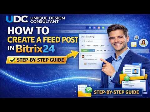 How to create Feed post in Bitrix24 Tutorial 2026