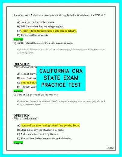 California CNA State Exam Practice Test: Pass Your First Try!