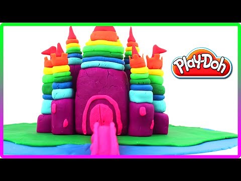 ♥ Play Doh Rainbow Castle of the Princess Plasticine Creation