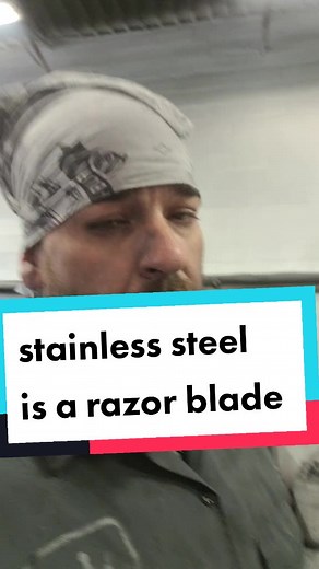 stainless steel razor blade #aluminumpolishing #polisher #hurts #blood
