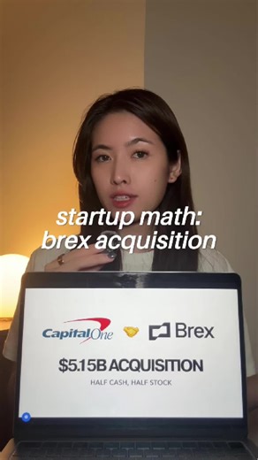 Startup math explained: brex $5.15B acquisition NOTE all numbers are estimates to illustrate startup exit math, and not exact financial results. - Employees: likely created 100 new millionaires - Founders: ~15-25% ownership at exit, $1B combined - YC: $120K -> $100M, ~800x return - Series A: ~80x return - Series B: ~12x return - Series C: ~1.5-3x return - Series D: 1x return / liquidation preferences Cap table analysis source: Hari Raghavan on X #brex #techtips #founder #startup #ycombinator