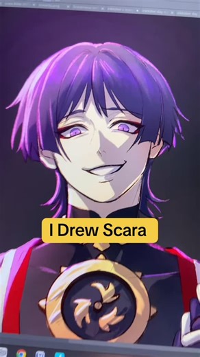 Hikari 🌸✨| anime artist & illustrator on Instagram: "I’m obsessed no need to tell me 😔🩵🌸✨ #scaramouche #scaramouchegenshinimpact #wanderer #wanderergenshinimpact #fanart"