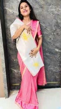 ✨Saree code-OA6139✨Website Booking-stwaykar.in✨Price-2199✨Onam appliue gold tissue organza