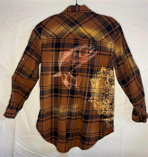 Bleached Flannel Shirt - Etsy