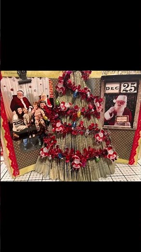 4 book fold Christmas trees complete with lights