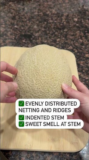 How to Choose a Tipe, Sweet Cantaloupe #cookinghack #howtochooseacantaloupe