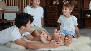 Tickling On Feet Having Fun Together Stock Footage Video (100% Royalty-free) 3882017777 | Shutterstock