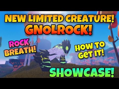 LIMITED CREATURE GNOLROCK SHOWCASE! ROCK BREATH! HOW TO GET IT! | Creatures of Sonaria