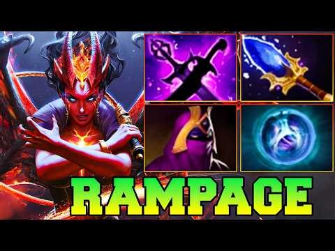Rampage + 24 Kills QOP Dota 2 Mid Lane !! Best Queen Of Pain Dota 2 Gameplay Build 7.41